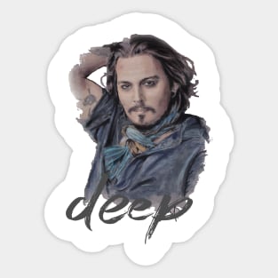 Jhonny deep pop art Sticker